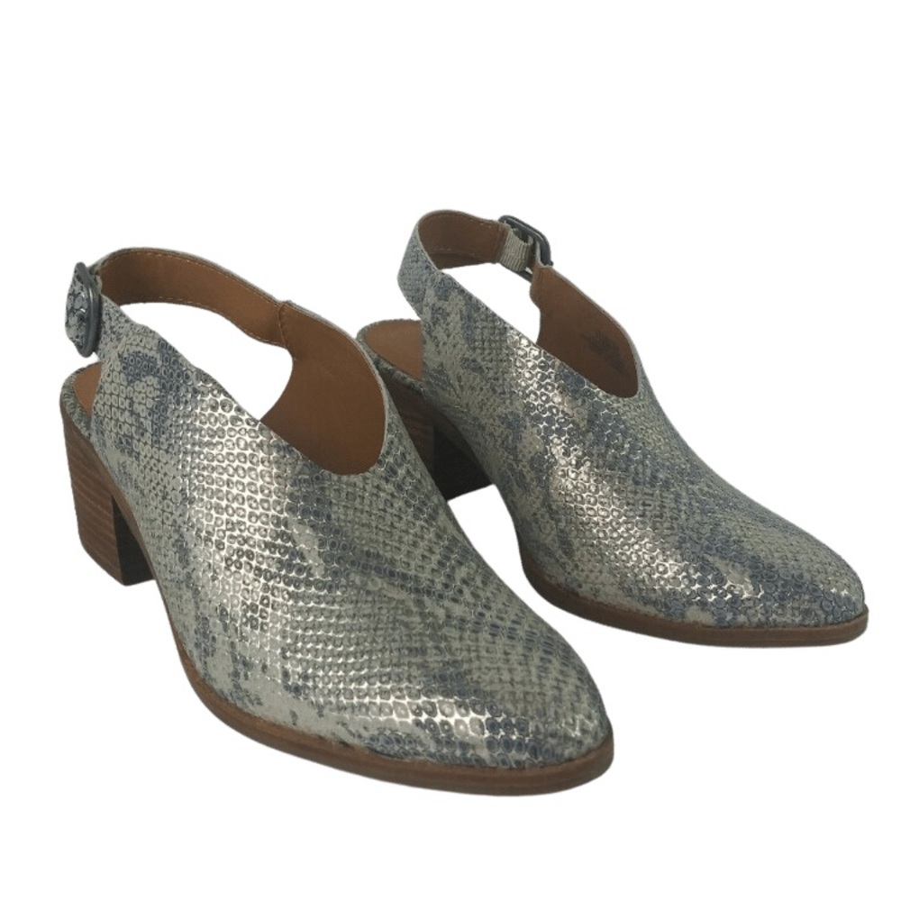 Leather Snake Print Booties Luck Brand